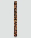 Mango Animal Print Genuine Calf Hair Belt In Brown
