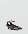 Mango Ankle Strap Kitten Heel Pump In Multi