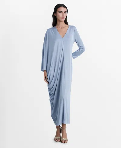 MANGO WOMEN'S ASYMMETRIC DRAPED GOWN