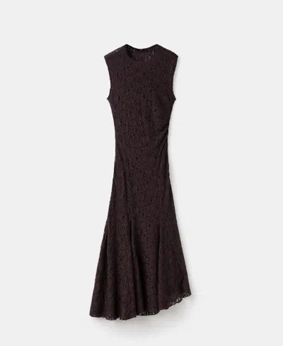 Mango Women's Asymmetric Lace Dress In Brown