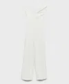 Mango Women's Asymmetric Neck Long Jumpsuit