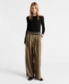 Mango Asymmetric Belt Jumpsuit Black In Black