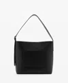 Mango Sac Shopper Cuir In Black