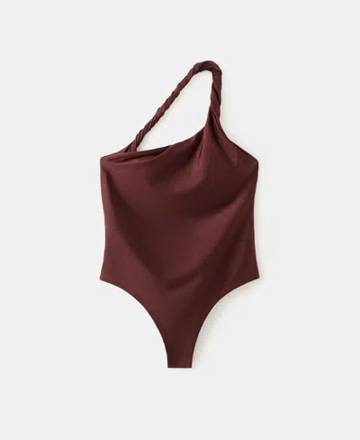 Mango Women's Asymmetric Swimsuit In Multi