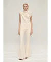 Mango Asymmetrical Collar Cotton Blouse Ecru
