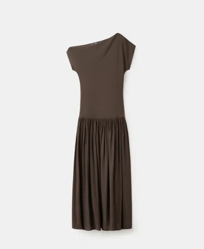 Mango Women's Asymmetrical Flared Dress In Black