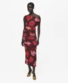 Mango Women's Asymmetrical Floral Dress In Red