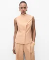 Mango Women's Asymmetrical Foulard Top In Pink