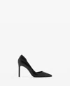 Mango Leather Pumps Black In Black