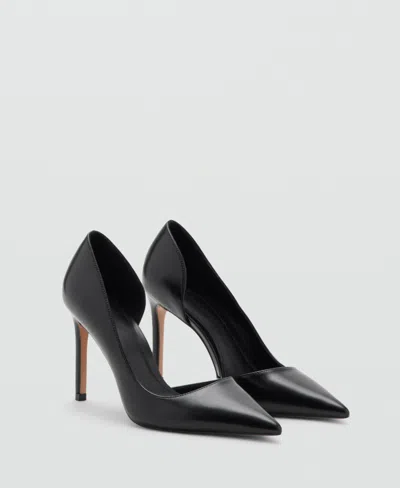 Mango Asymmetrical Heeled Shoes In Black