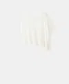 Mango Asymmetrical Knitted Cape In White
