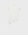Mango Women's Asymmetrical Low Knit Jersey Top In Ecru