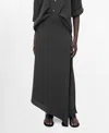 Mango Asymmetrical Maxi-skirt In Gray