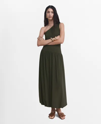 MANGO WOMEN'S ASYMMETRICAL PUFFED DRESS