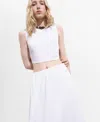 Mango Crop Top With Bow On The Back White In White