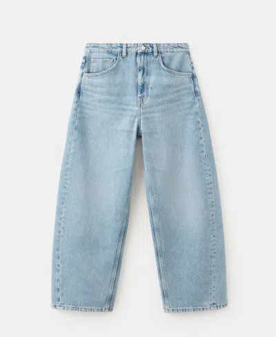 MANGO WOMEN'S BALLOON CROP JEANS