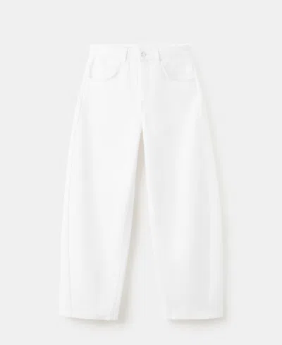Mango Women's Balloon Crop Jeans In White
