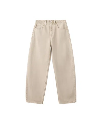 Mango Women's Balloon High-rise Jeans In Sand