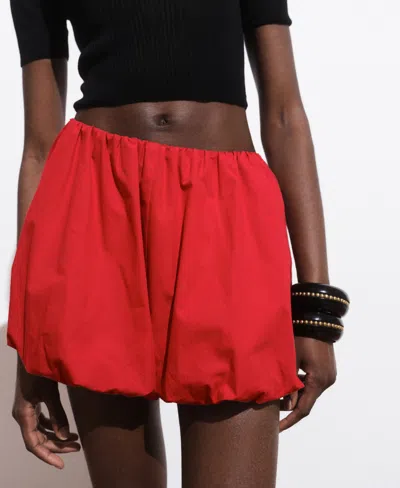 Mango Women's Balloon Mini Shorts In Red
