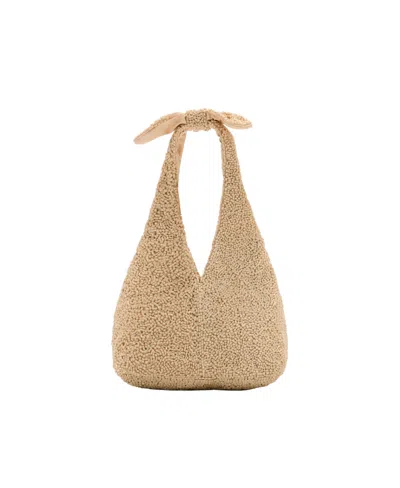 Mango Women's Beaded Handbag In Gold