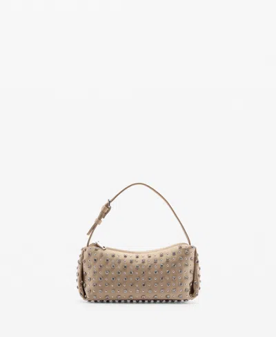 Mango Women's Beaded Shoulder Bag In Gold