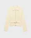 Mango Women's Belt And Buckle Knitted Jacket In Neutral