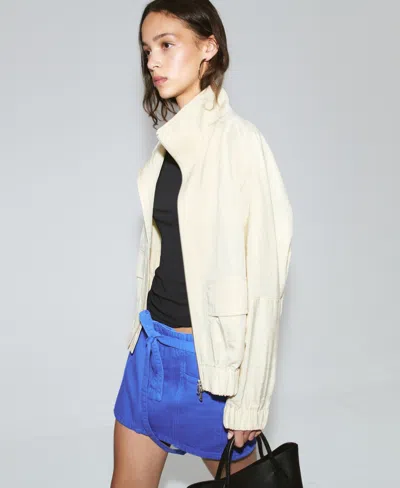 Mango Women's Belt Denim Skirt In Blue
