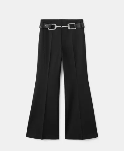 Mango Women's Belt Flared Pants In Black