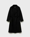 Mango Women's Belt Handmade Coat In Black