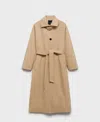 Mango Belted Water Repellent Long Trench Coat In Brown