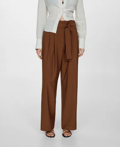 Mango Pantalon In Tabac