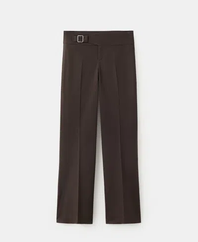 Mango Women's Belt Straight-fit Pants In Brown