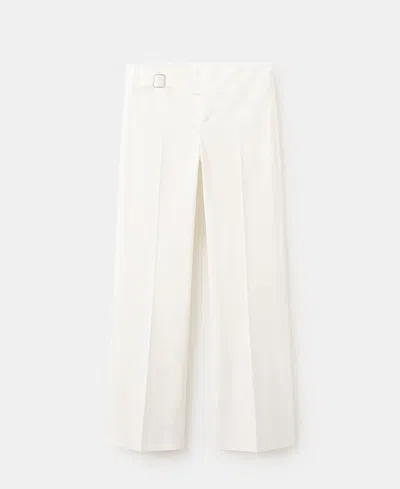 Mango Women's Belt Straight-fit Pants In White