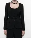 Mango Blazer Chocolate In Black