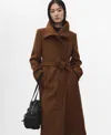Mango Manteco Virgin Wool Blend Coat In Brown