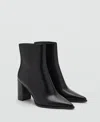 Mango Women's Block Heel Ankle Boots In Black