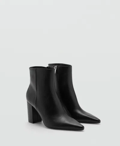 Mango Women's Block Heel Ankle Boots In Black