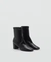 Mango Women's Block-heel Ankle Boots In Black