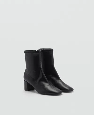 Mango Women's Block-heel Ankle Boots In Black