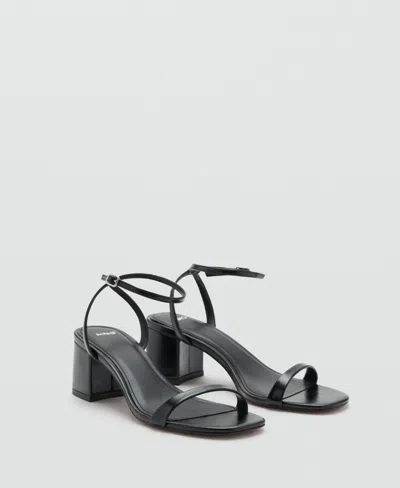 Mango Women's Block-heel Strap Sandals In Black
