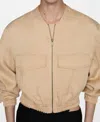 Mango Flowy Bomber Jacket In Beige