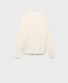 Mango Women's Boucle-effect Pajama Sweater In White