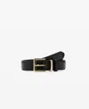 Mango Leather Belt In Black