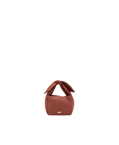 Mango Women's Bow Crinkled Handbag In Brown