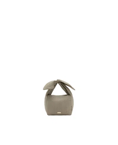 Mango Women's Bow Crinkled Handbag In Gray