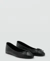 Mango Ballet Flat In Black