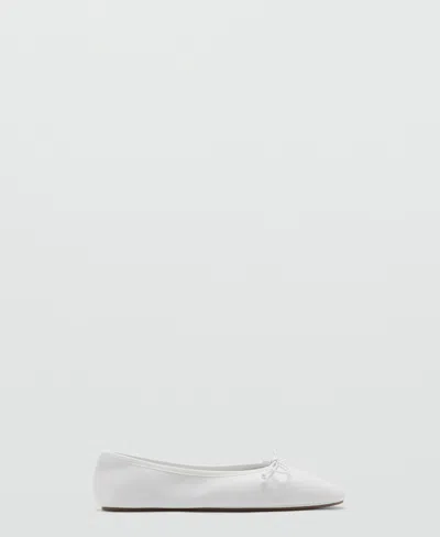 Mango Women's Bow Leather Ballet Flats In Multi