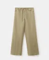 Mango Bow Linen Pants In Green