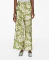 Mango Bow Printed Trouser Green