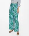 MANGO WOMEN'S BOW PRINTED PANTS